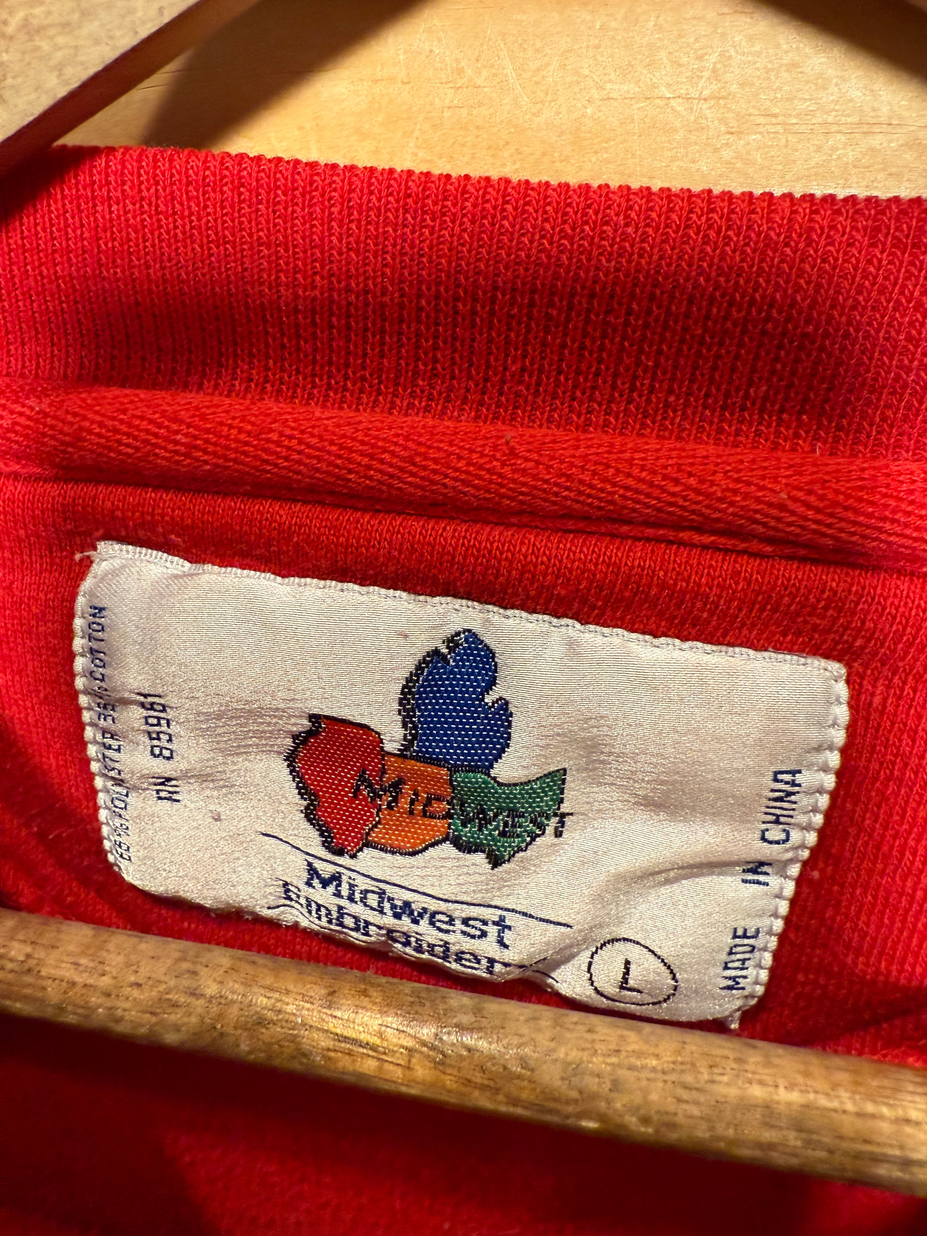 Vintage 90s Ohio State Embroidered Crewneck (L)