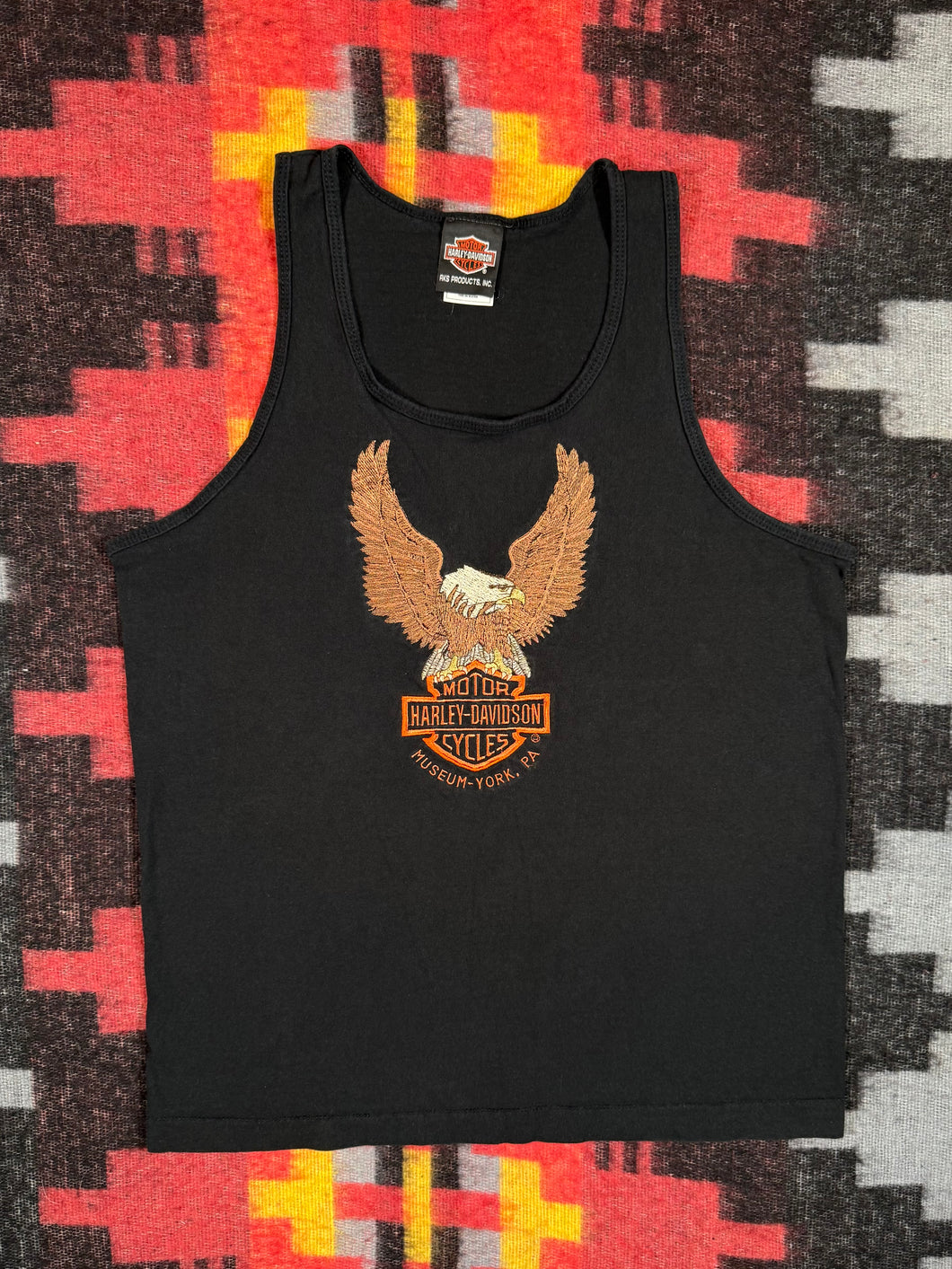 Vintage Late 90s Embroidered Harley Davidson Tank Top (M)