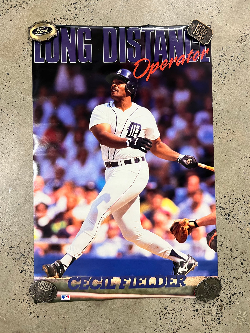 Vintage 1990 Cecil Fielder MLB Poster (23x34.5inch)
