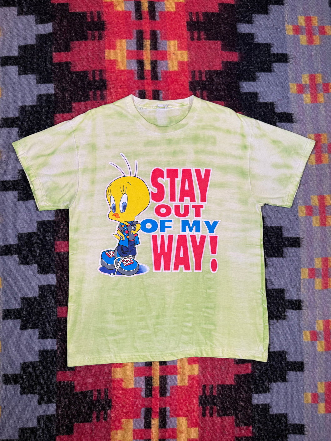 Vintage Dyed Stay Out Of My Way Tweety Shirt (L/XL)