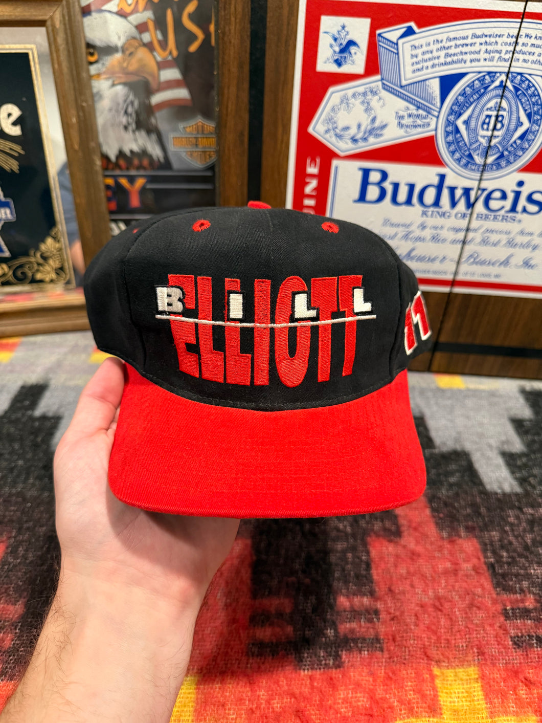 Vintage 90s Bill Elliot Nascar SnapBack Hat