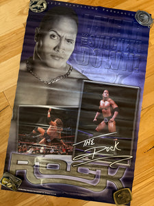 Vintage The Rock WWF Poster (22x34.5)