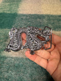 Vintage Silver Dragon Belt Buckle