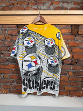 Load image into Gallery viewer, Vintage 1995 Pittsburgh Steelers Magic Johnson Tees All Over Shirt (XL)
