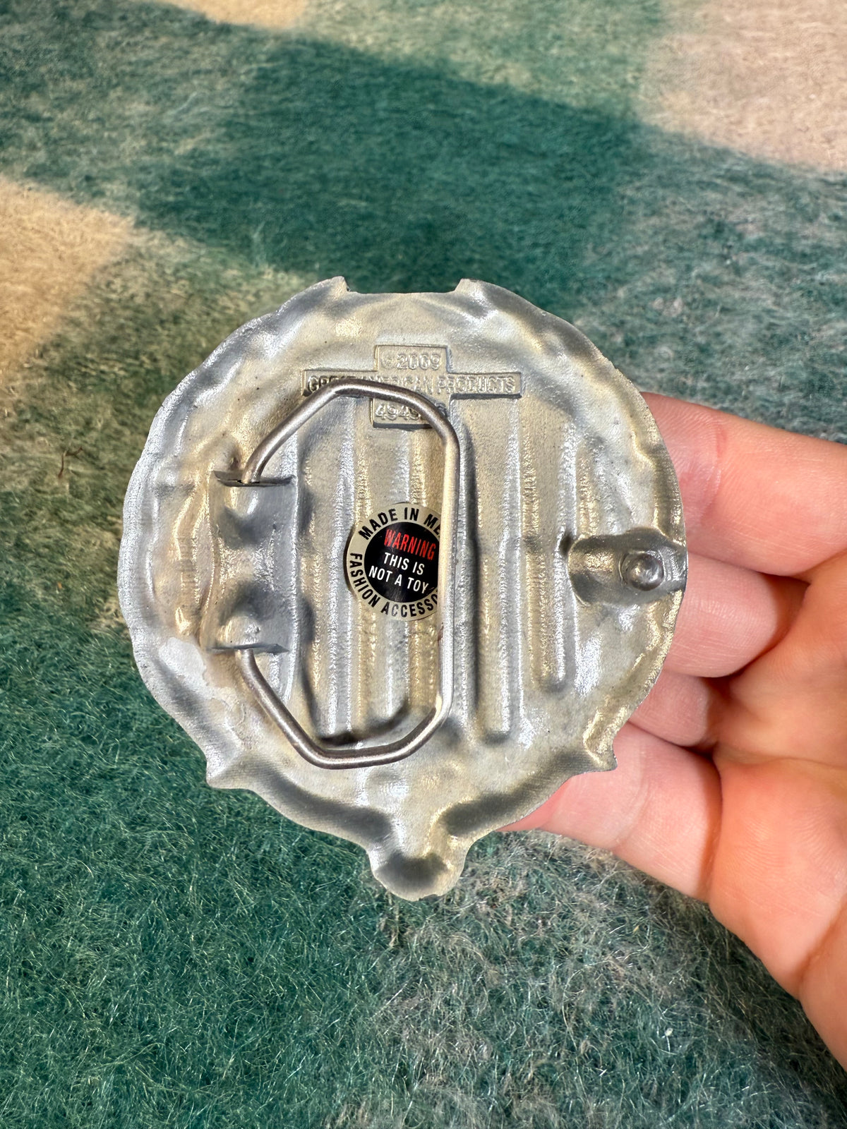 Vintage 2000s Skull & Bullets Belt Buckle