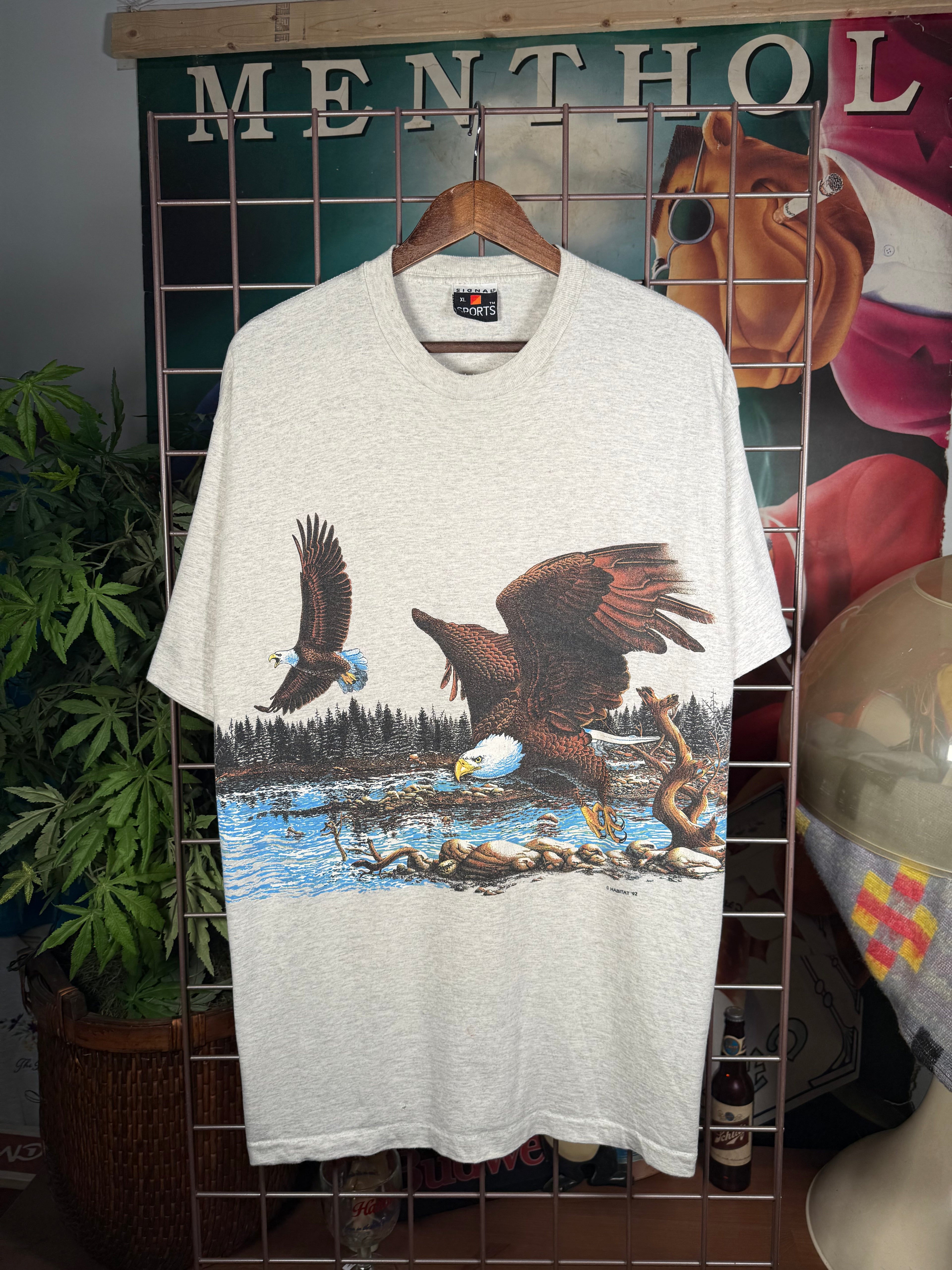 Vintage 1992 Wrap Around Print Eagle T-Shirt (XL)
