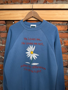 Vintage He Loves Me Not Sweatshirt (XL)