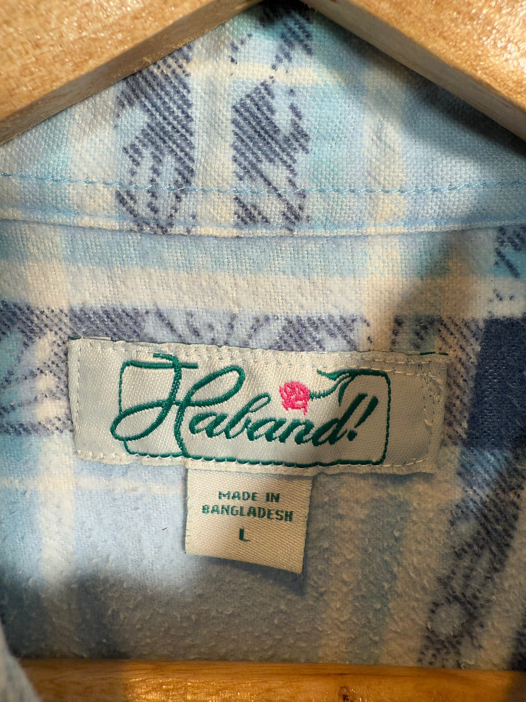 Vintage Haland Women’s Blue Flannel Shirt (WL)