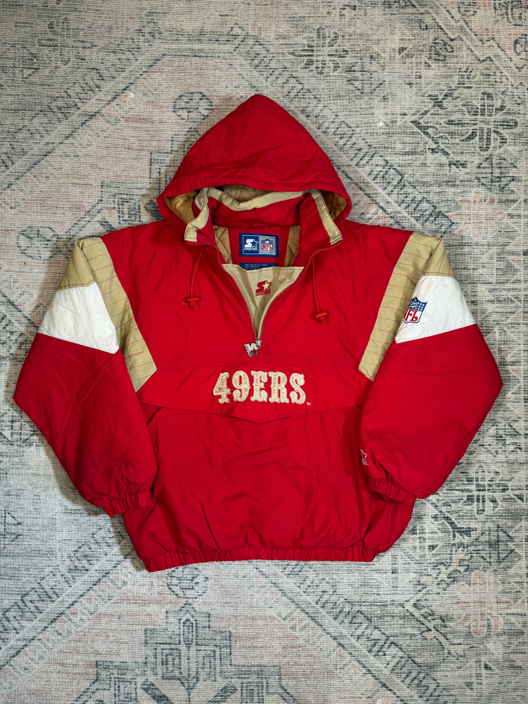 Vintage 90s San Francisco 49ers Starter Puffer Jacket (XL)