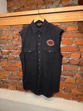 Load image into Gallery viewer, Vintage 2001 Laconia Bike Week Cutoff Button Down Shirt (XL)
