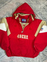 Load image into Gallery viewer, Vintage 90s San Francisco 49ers Starter Puffer Jacket (XL)

