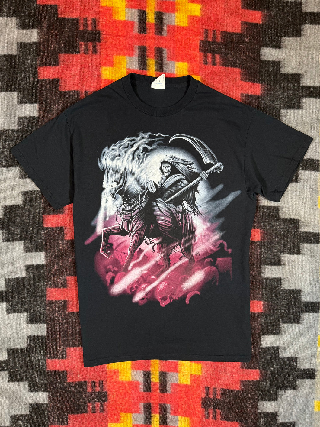 2000s Skeleton Grim Reaper Shirt (M)