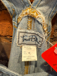 Vintage 90s True Blue Patchwork Womens Overalls (WM)