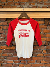 Load image into Gallery viewer, Vintage 80s Property of the Phillies Baseball Tee  (15.5x23.5)
