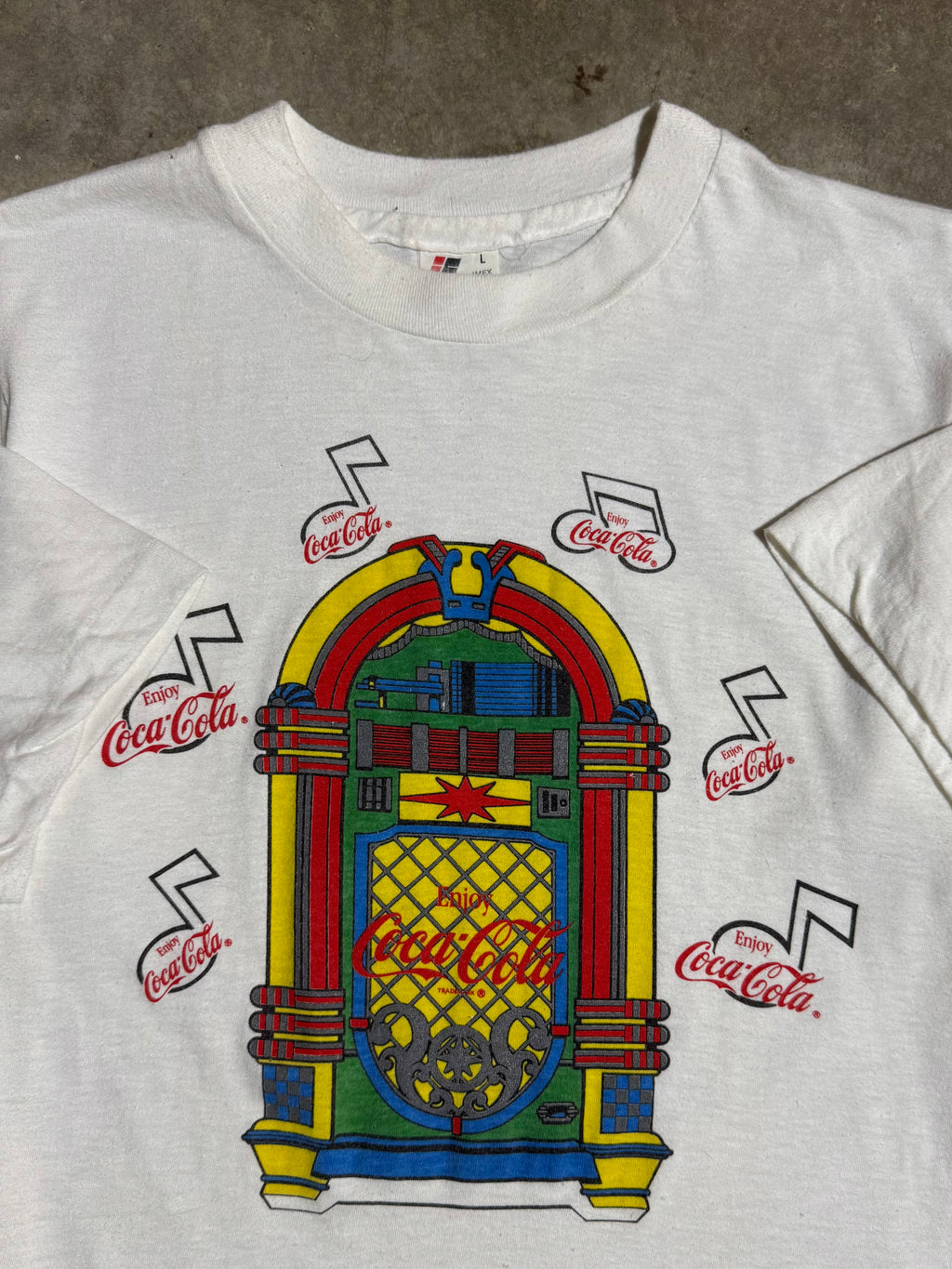 Vintage 80s Coca Cola Jukebox T-Shirt (S)