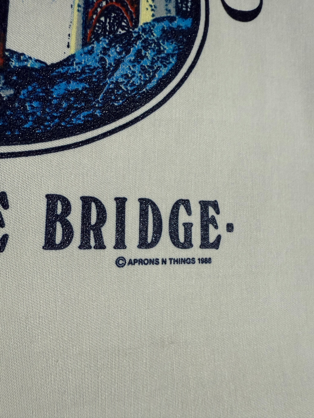 Vintage 1988 San Francisco Golden Gate Bridge Apron