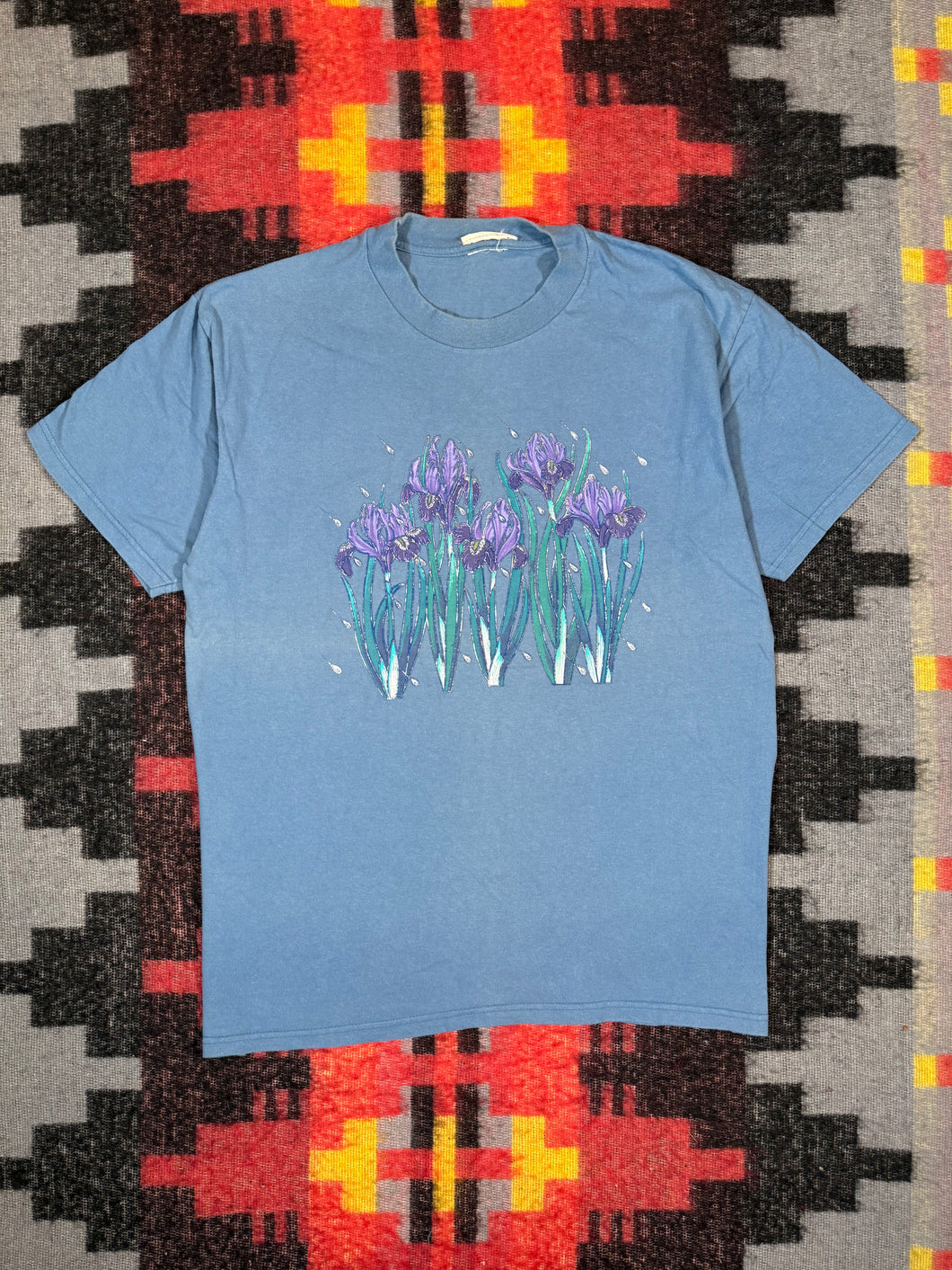 Vintage Faded Rainy Day Flower Tee (L)