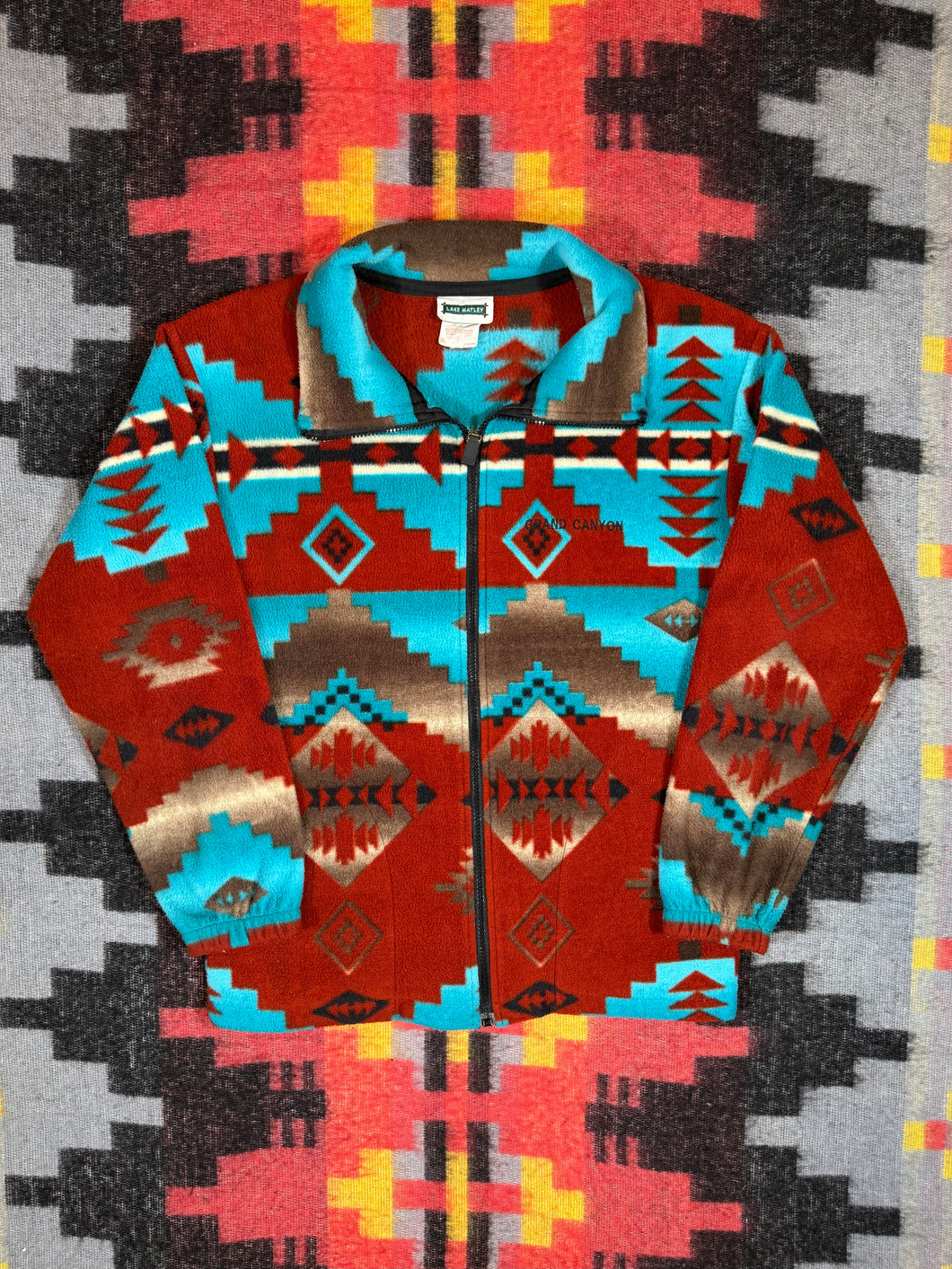 Vintage Grand Canyon Western Print Fleece (S)