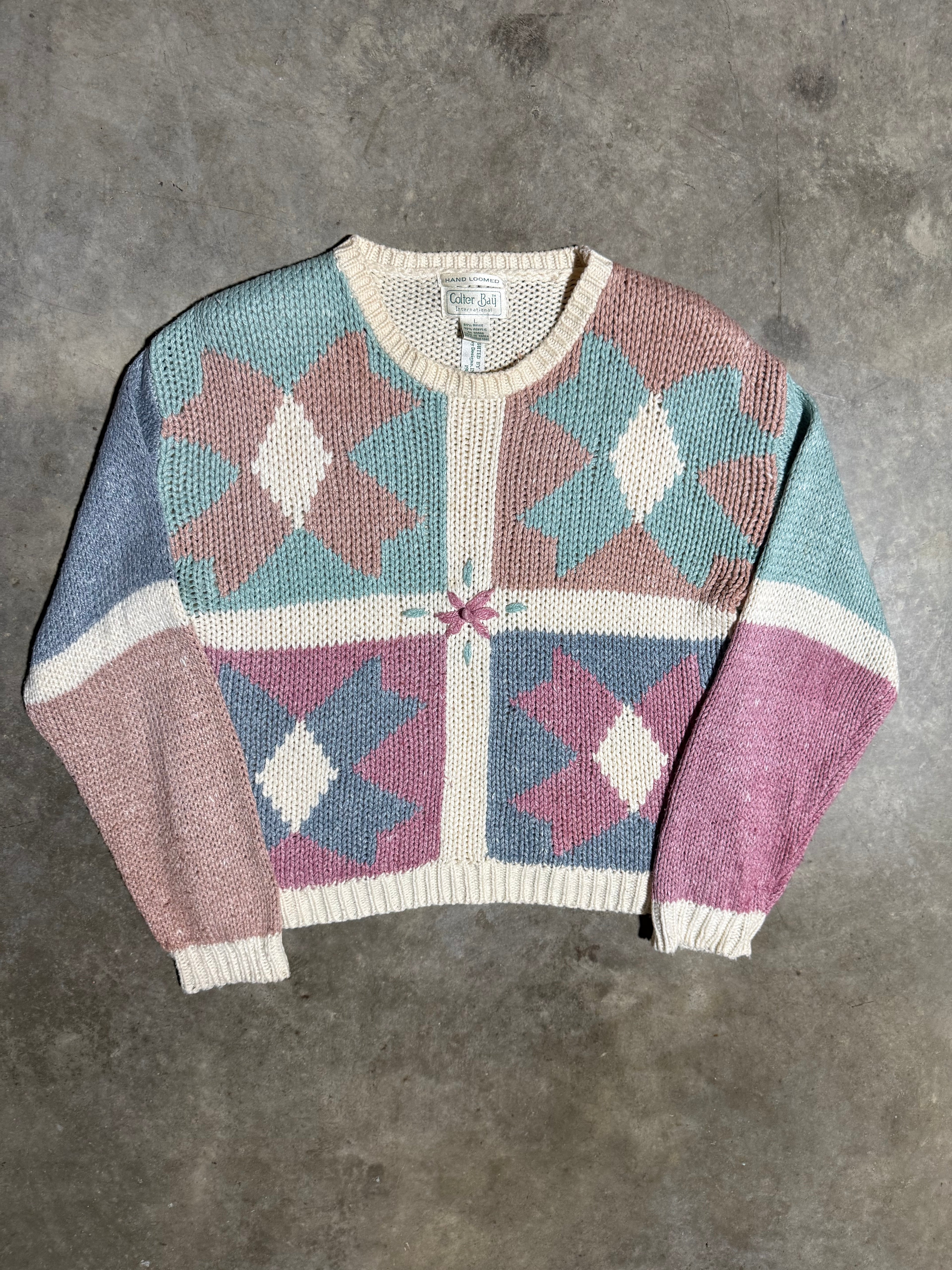 Vintage 1989 Hand Loomed Colter Bay Pattern Sweater (WL)