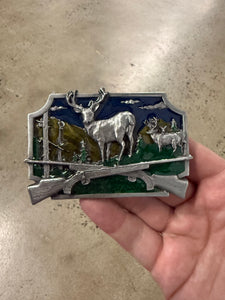 Vintage Buck Hunting Belt Buckle