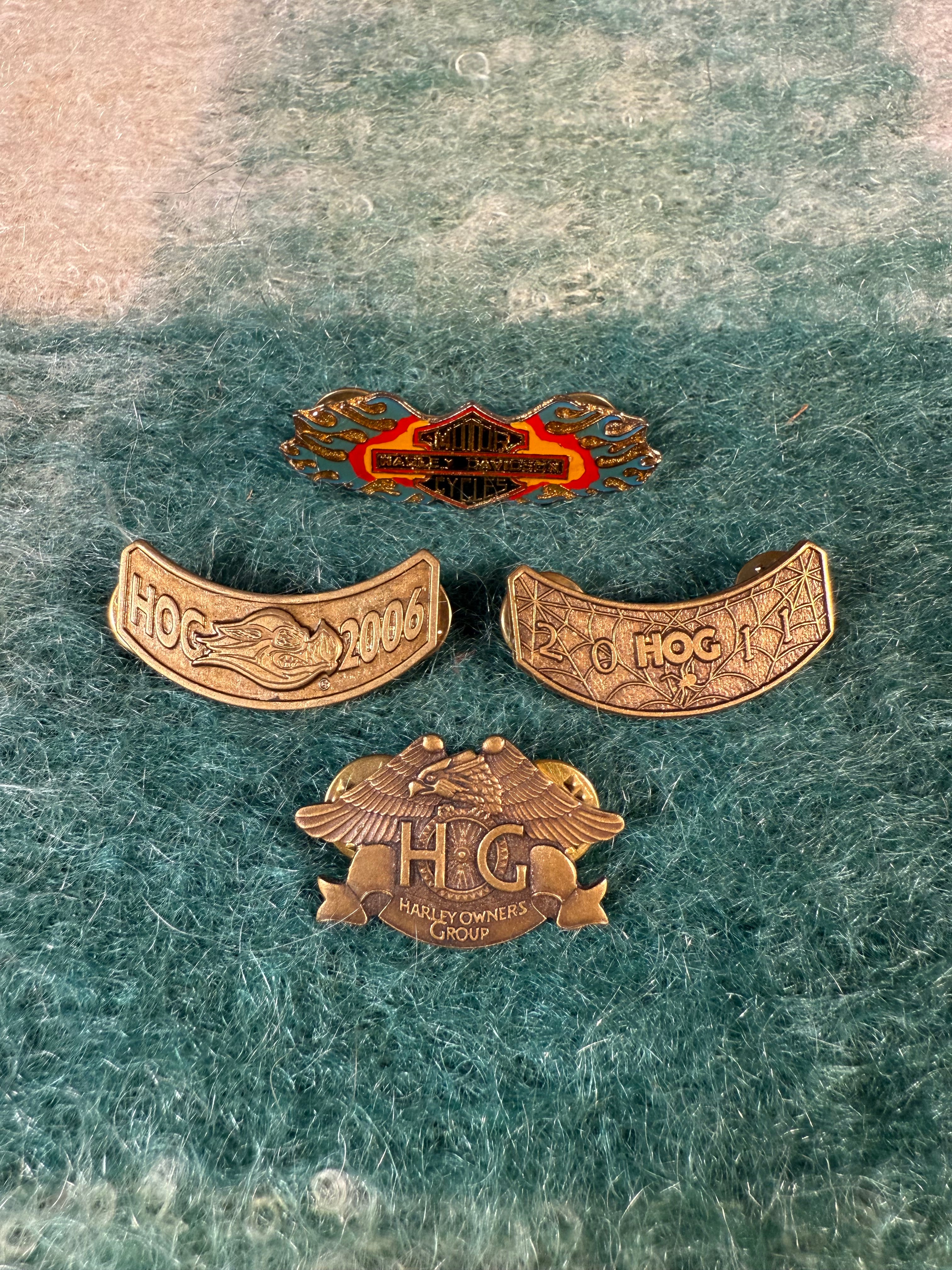 Lot of 4 Harley Davidson Motorcycle Pins