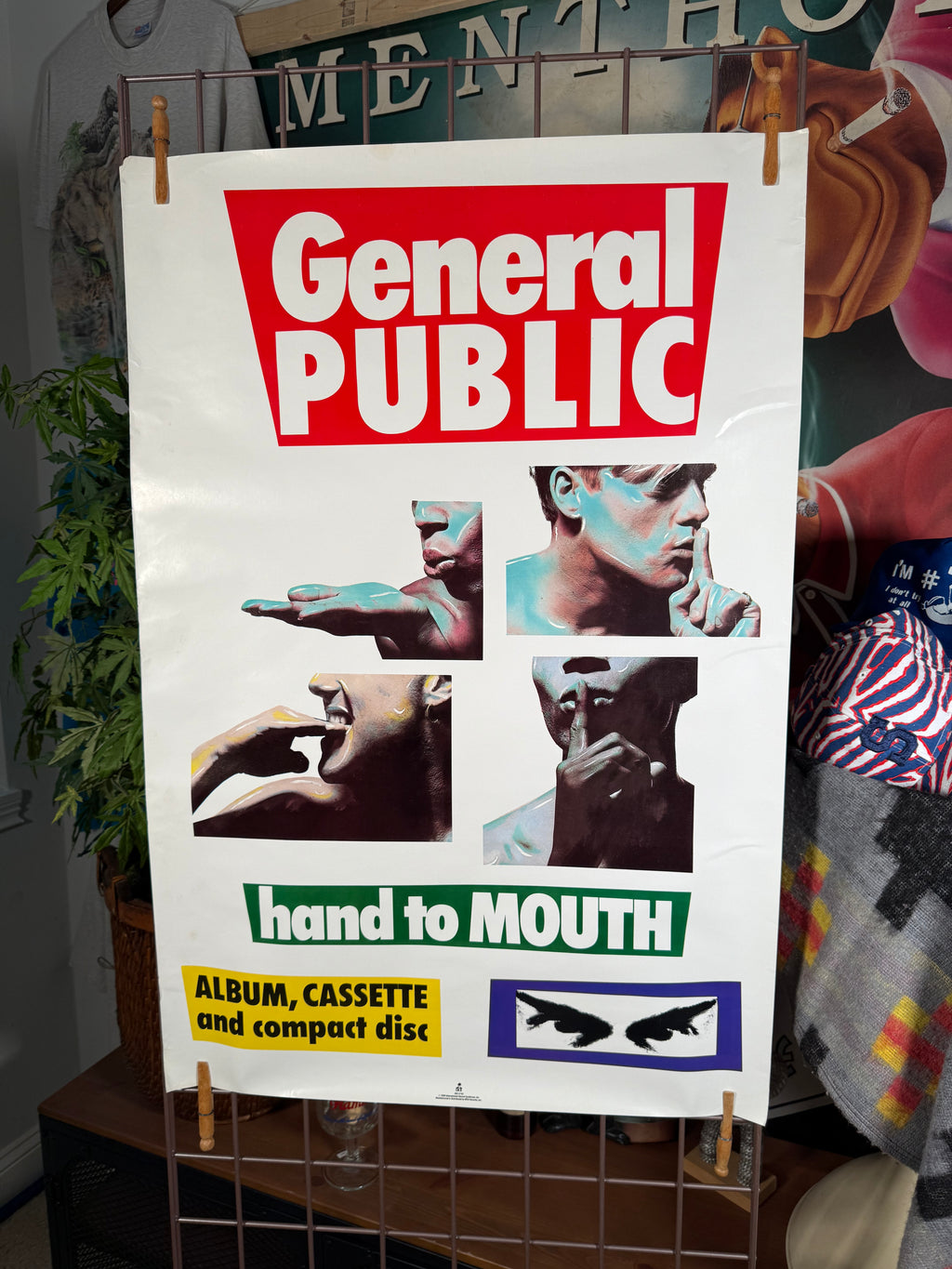 Vintage 1986 General Public Hand To Mouth Poster (2ftx3ft)