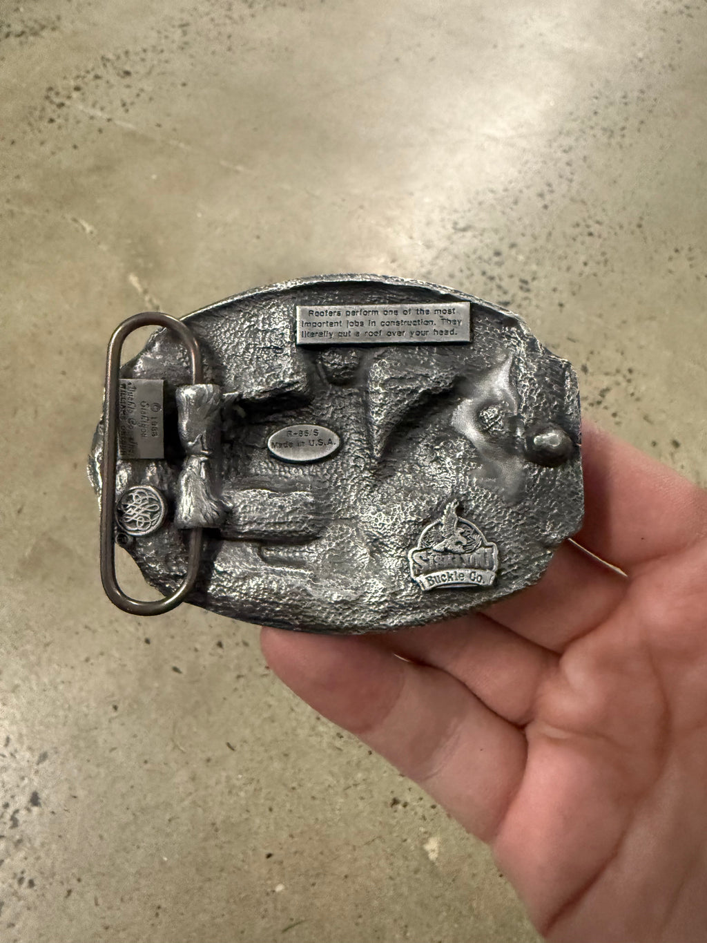 Vintage Roofer Belt Buckle