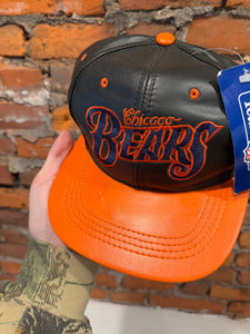 Vintage Leather Chicago Bears SnapBack Hat