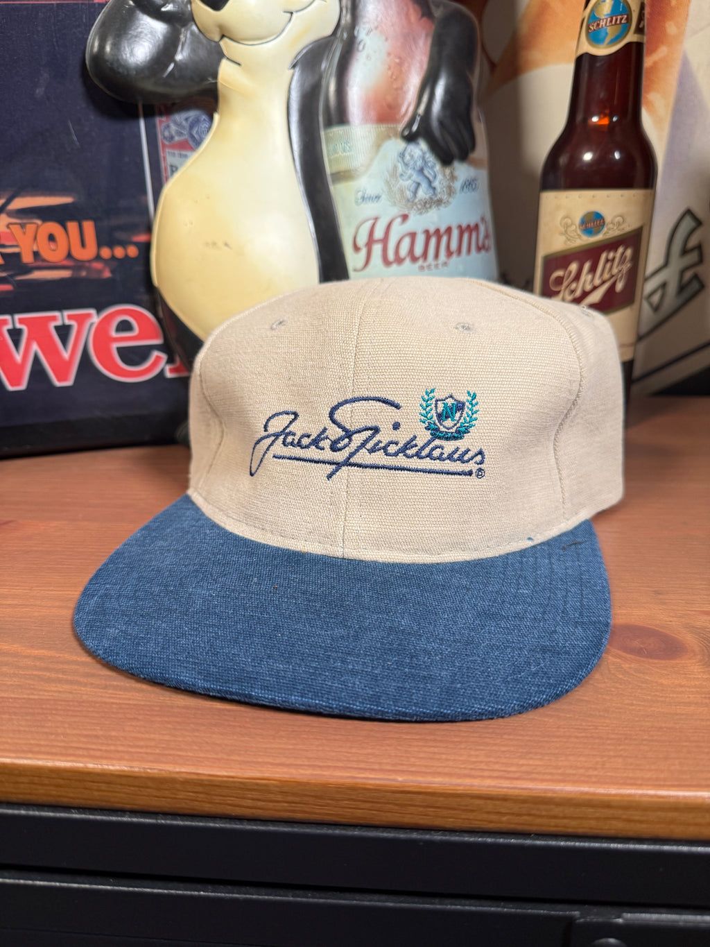 Vintage Jack Nicklaus Golf Leather Strap Hat