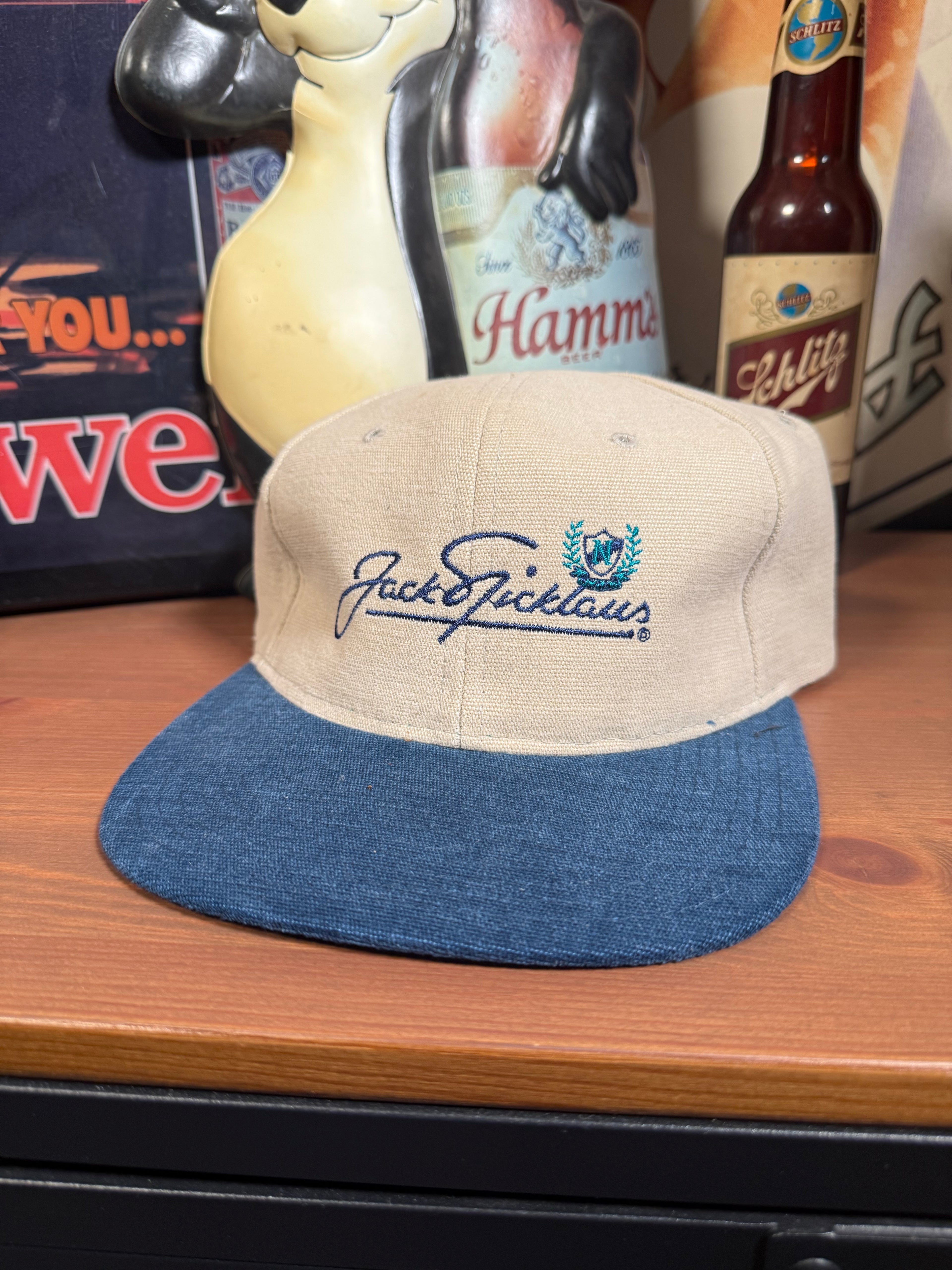 Vintage Jack Nicklaus Golf Leather Strap Hat