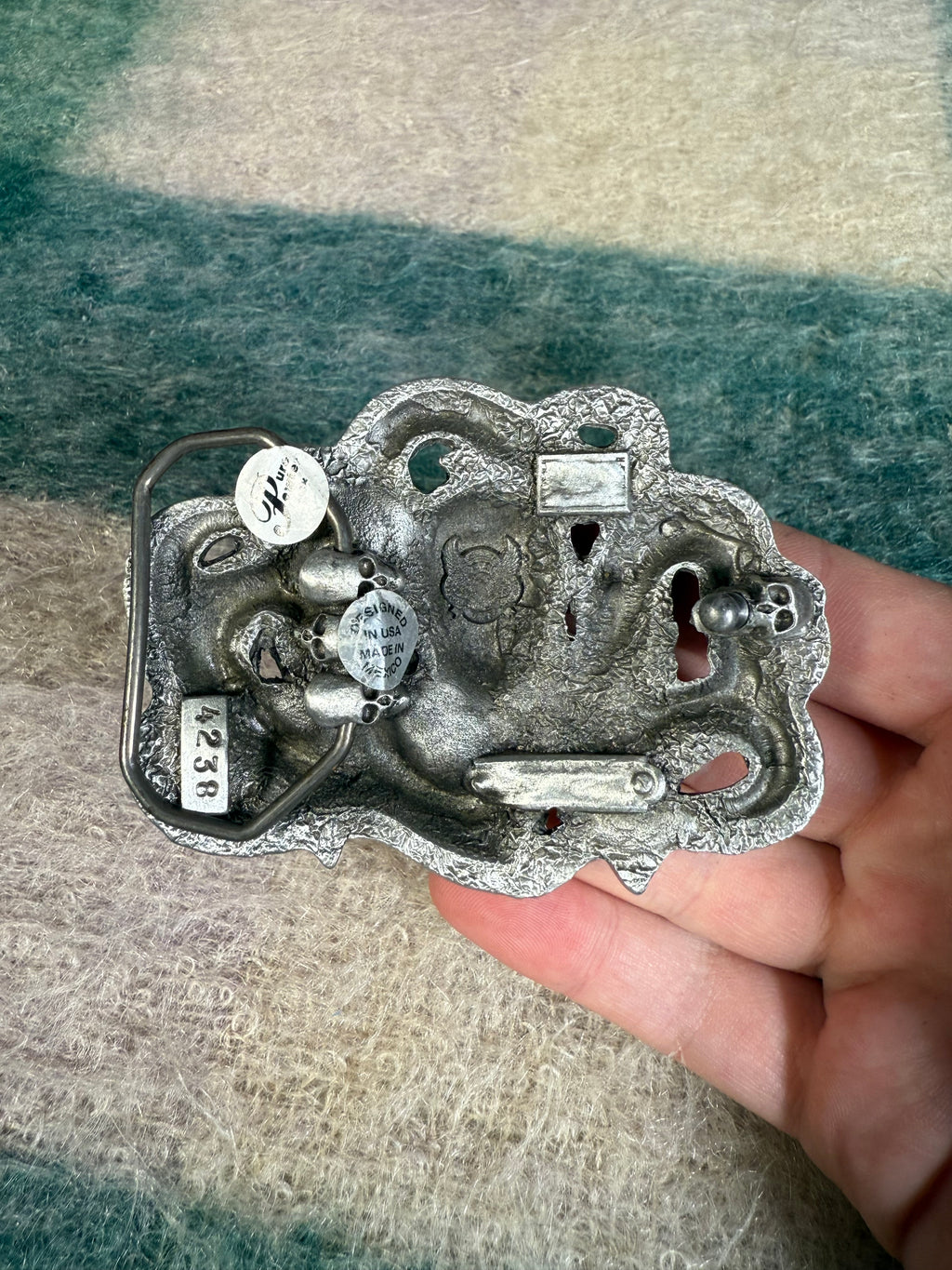 Vintage Skull Octopus Belt Buckle