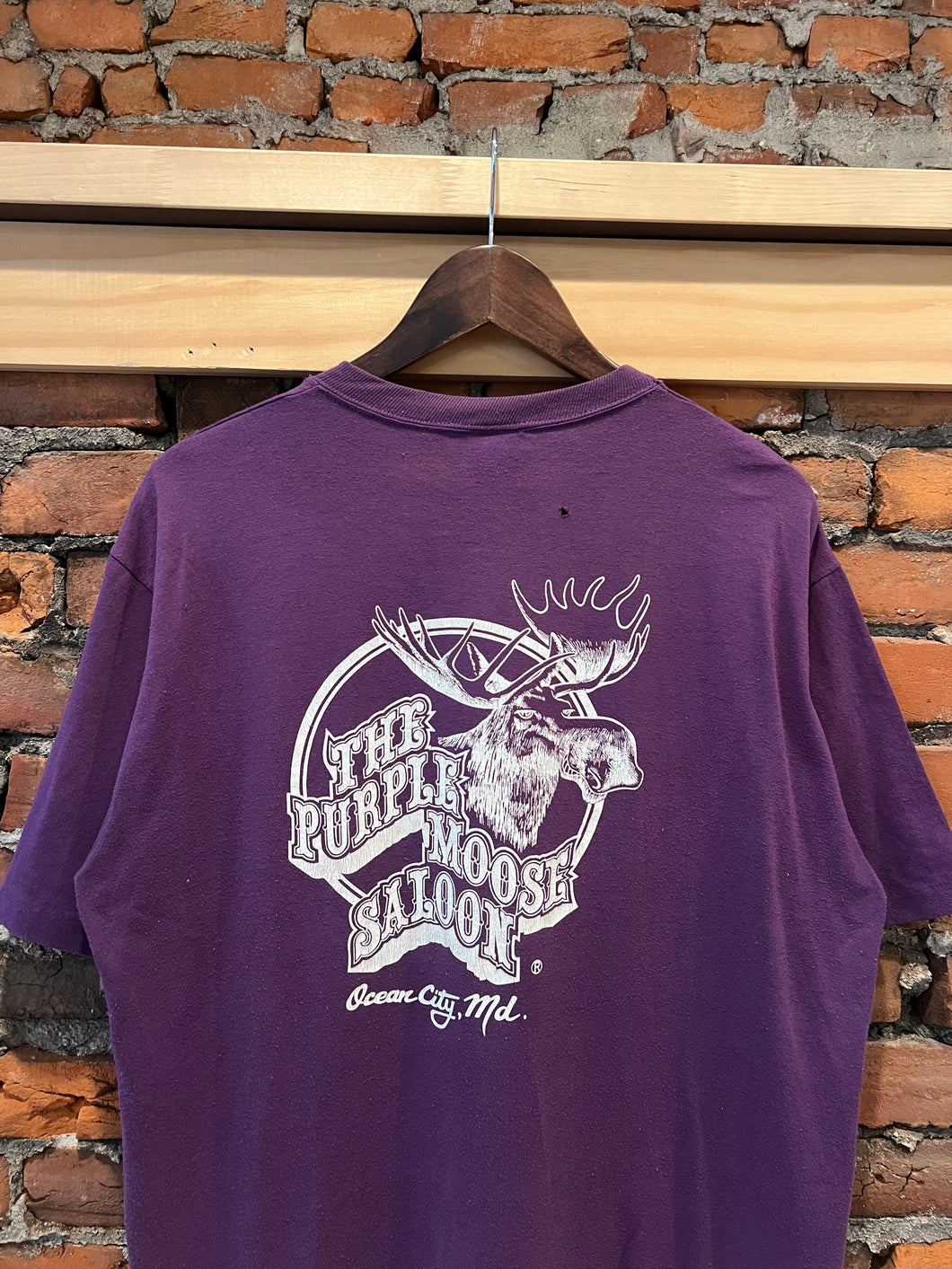 Vintage Purple Moose Saloon Double Sided Tee (XL)