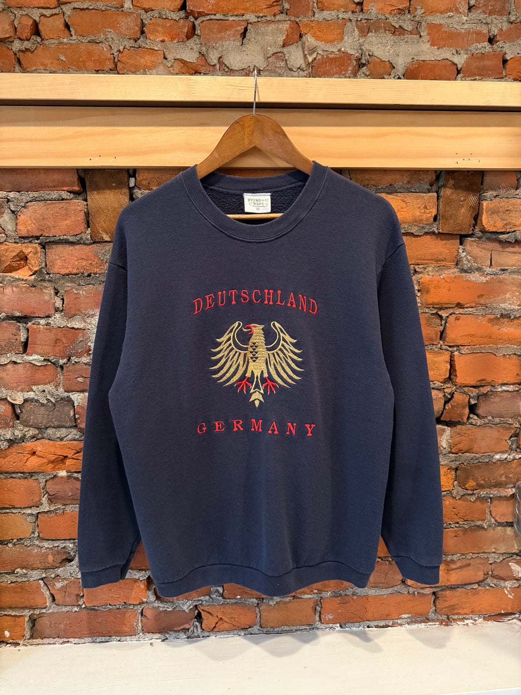 Vintage 90s Duetschland Germany Embroidered Sweatshirt (S)