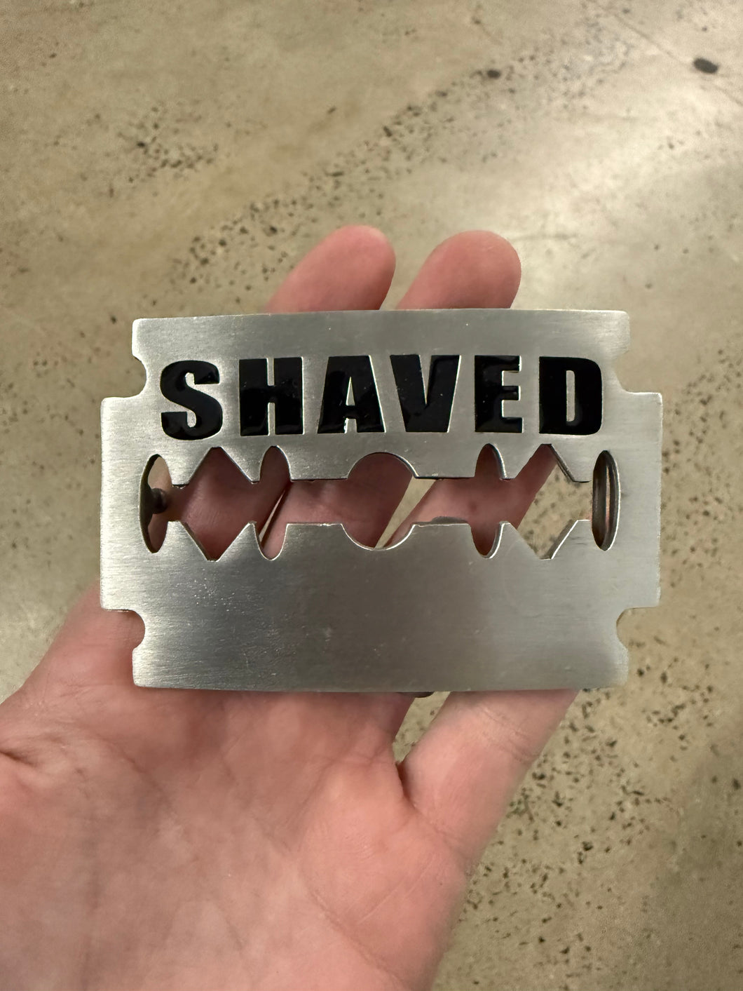 Y2K Shaved Razor Belt Buckle