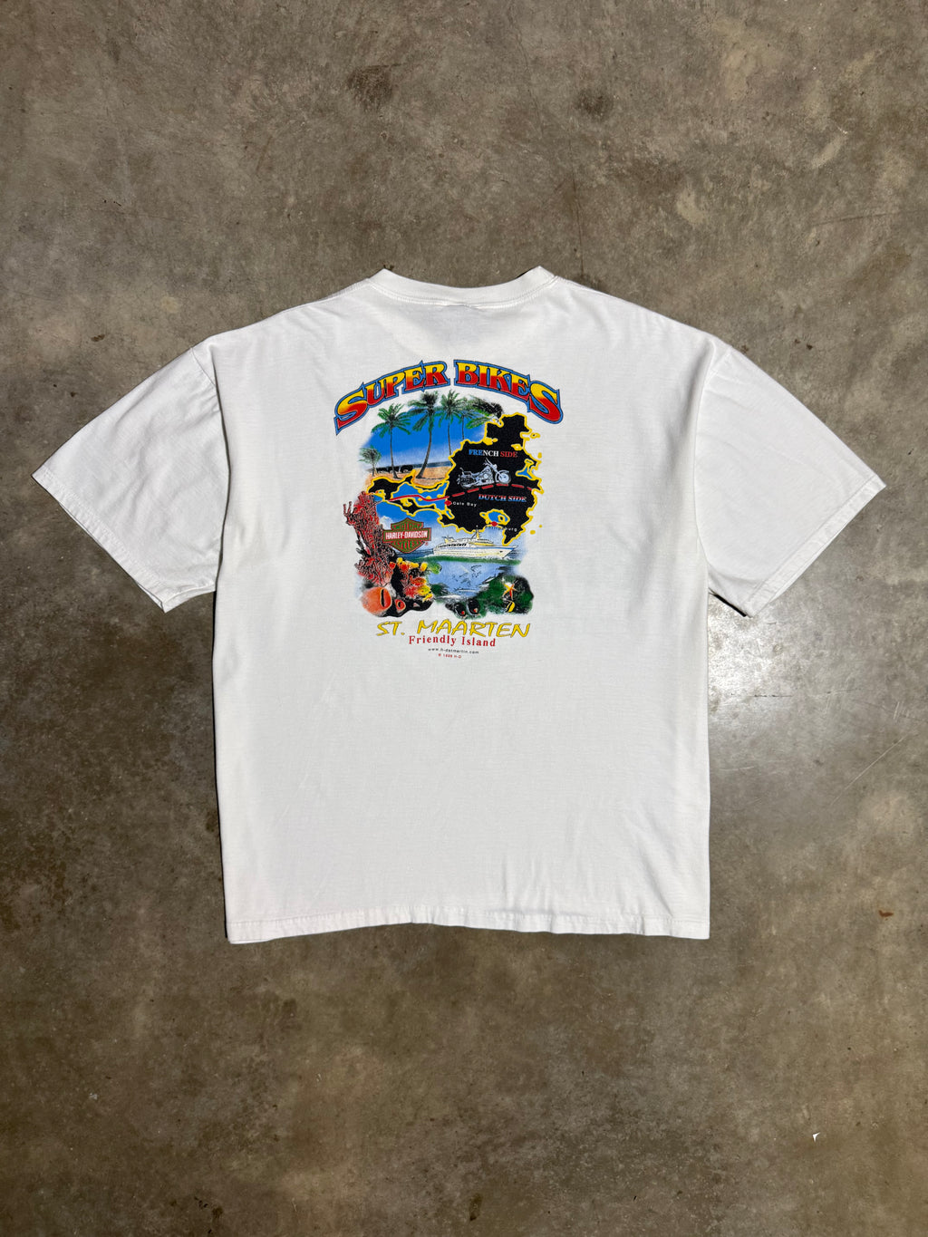 Vintage 1998 Harley Davidson Caribbean T-Shirt (2XL)