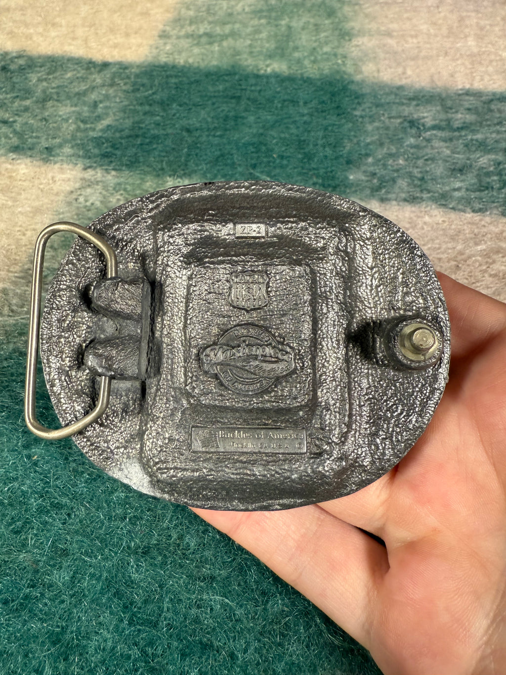 Vintage Eagle Zippo Lighter Holder Belt Buckle