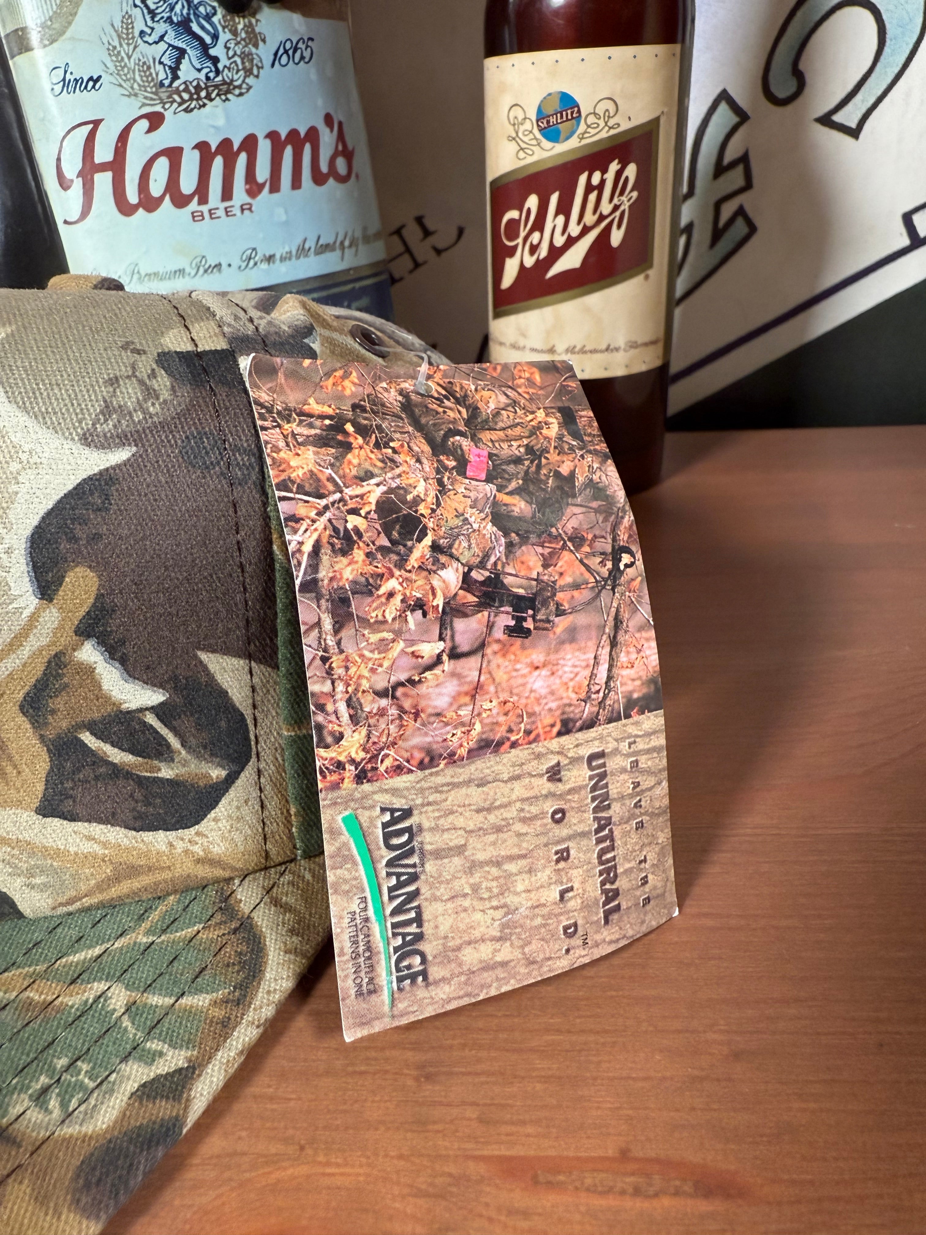 Vintage Golden Harvest Camo K Products Trucker Hat
