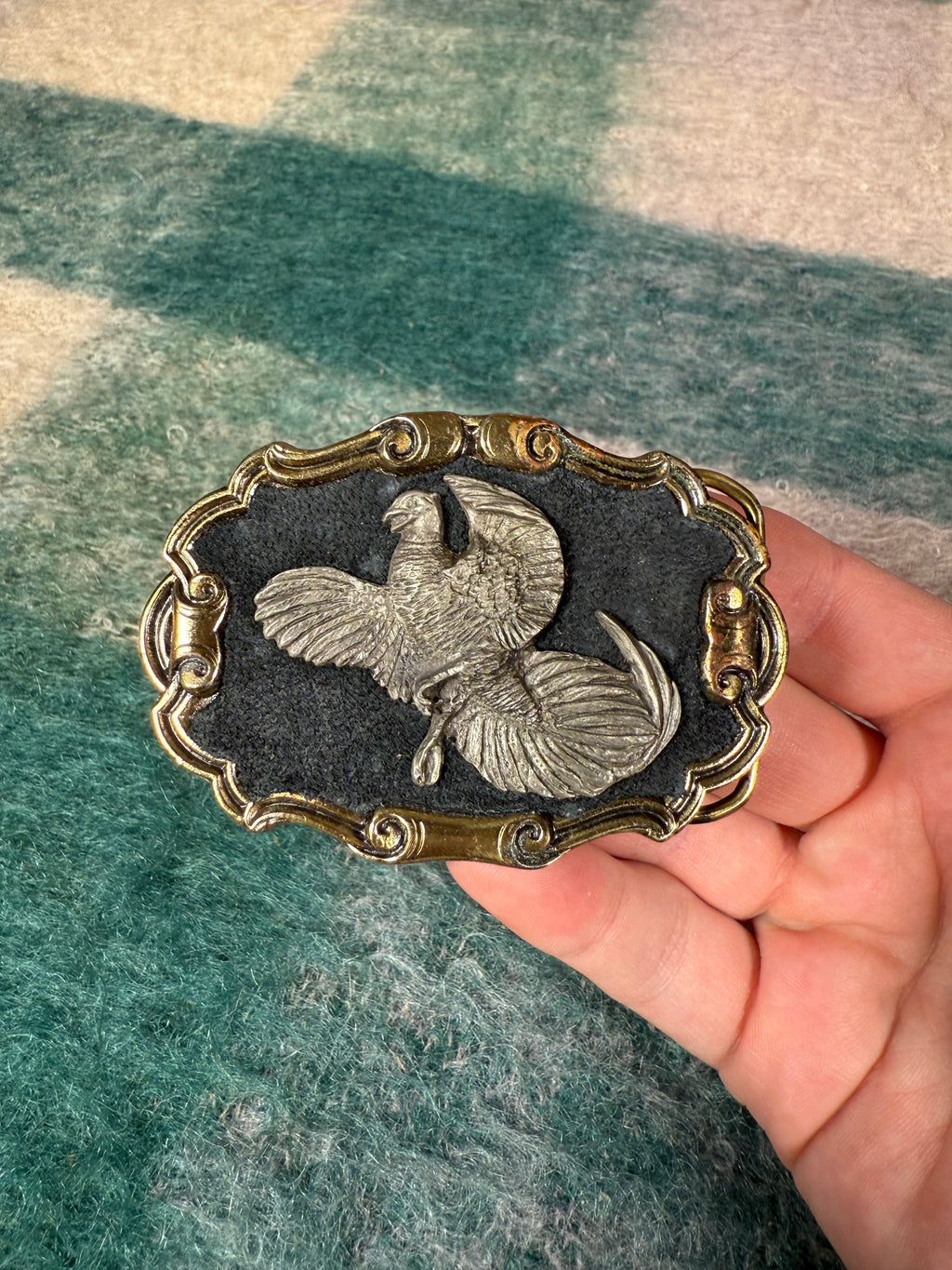 Vintage Ring Necked Pheasant Belt Buckle
