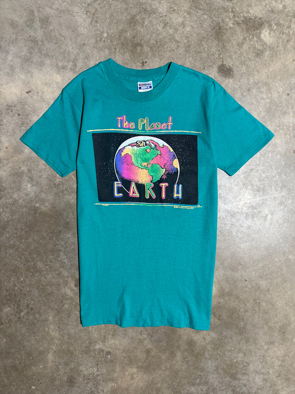Vintage 1991 The Planet Earth Puffy Print Tee (S)