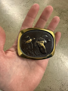 Vintage Bronze Game Bird Belt Buckle