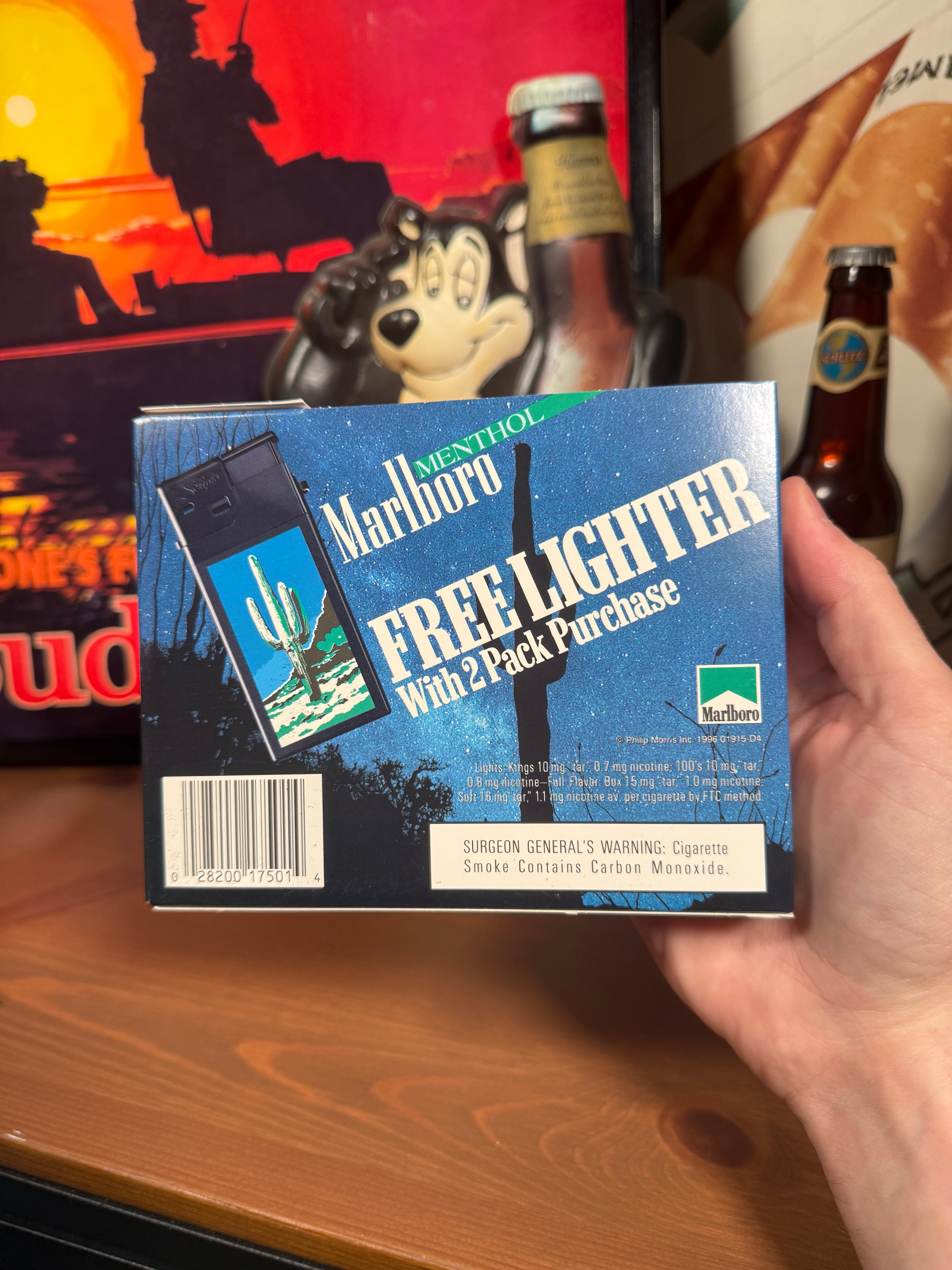 Vintage 1996 Marlboro Menthol Unopened Cactus Lighter