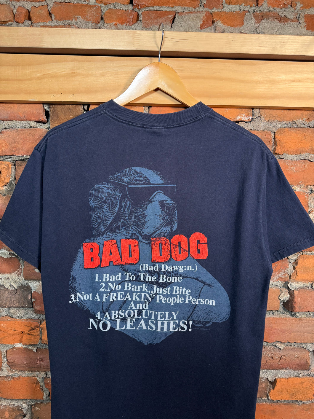 Vintage Y2K Big Dogs No Leashes Tee (M/L)