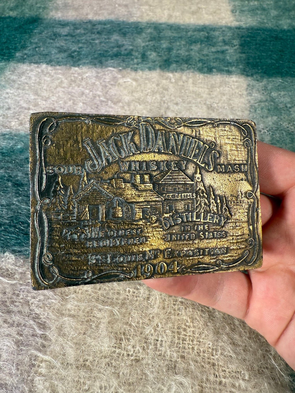 Vintage 70s Jack Daniels Whiskey Belt Buckle