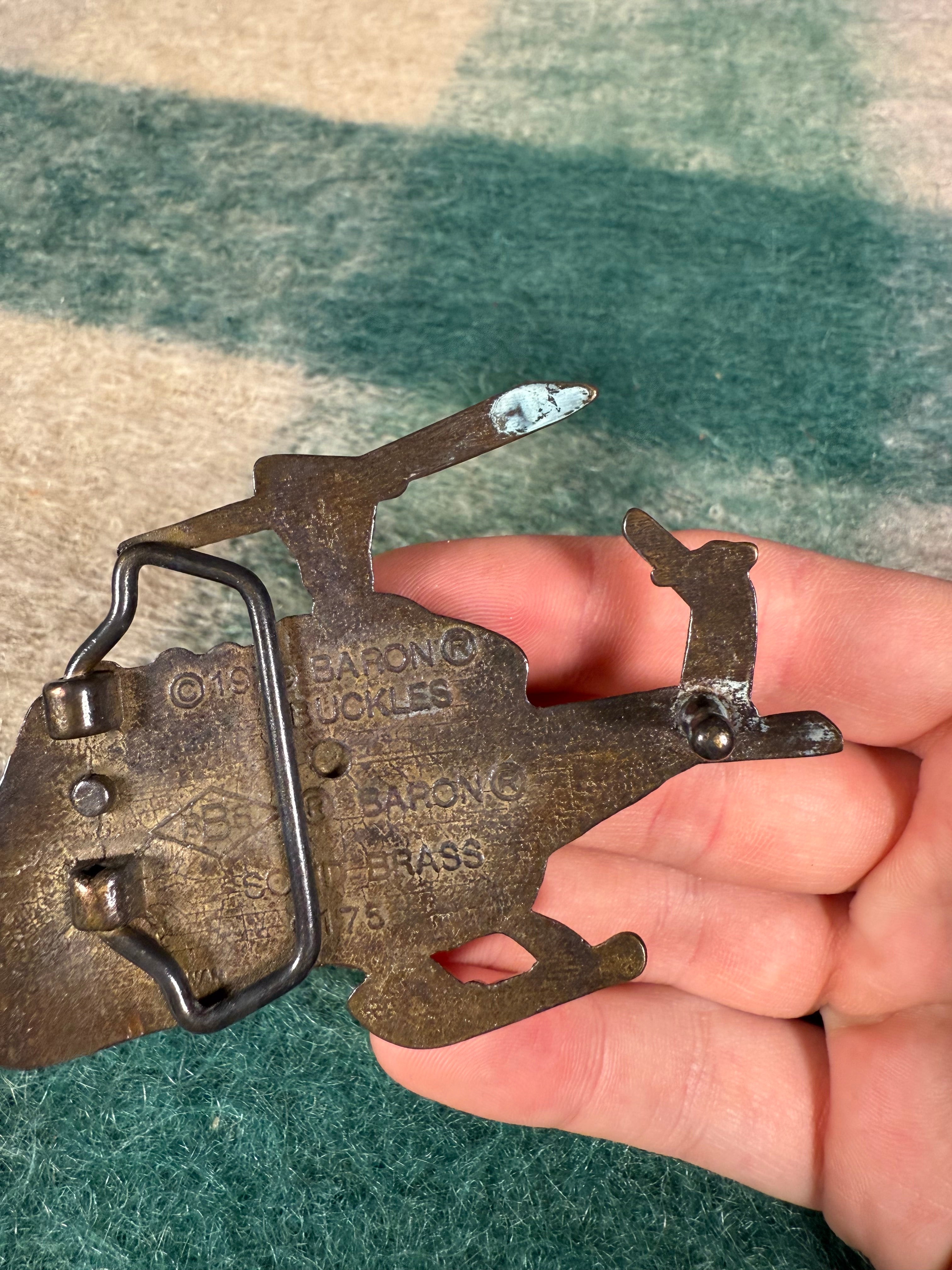 Vintage Helicopter Belt Buckle