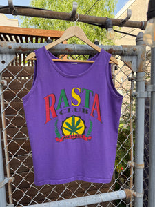 Vintage 90s Rasta Weed Tank Top (L)