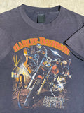 Vintage Harley Davidson 3D Emblem American Steel T-Shirt (S)