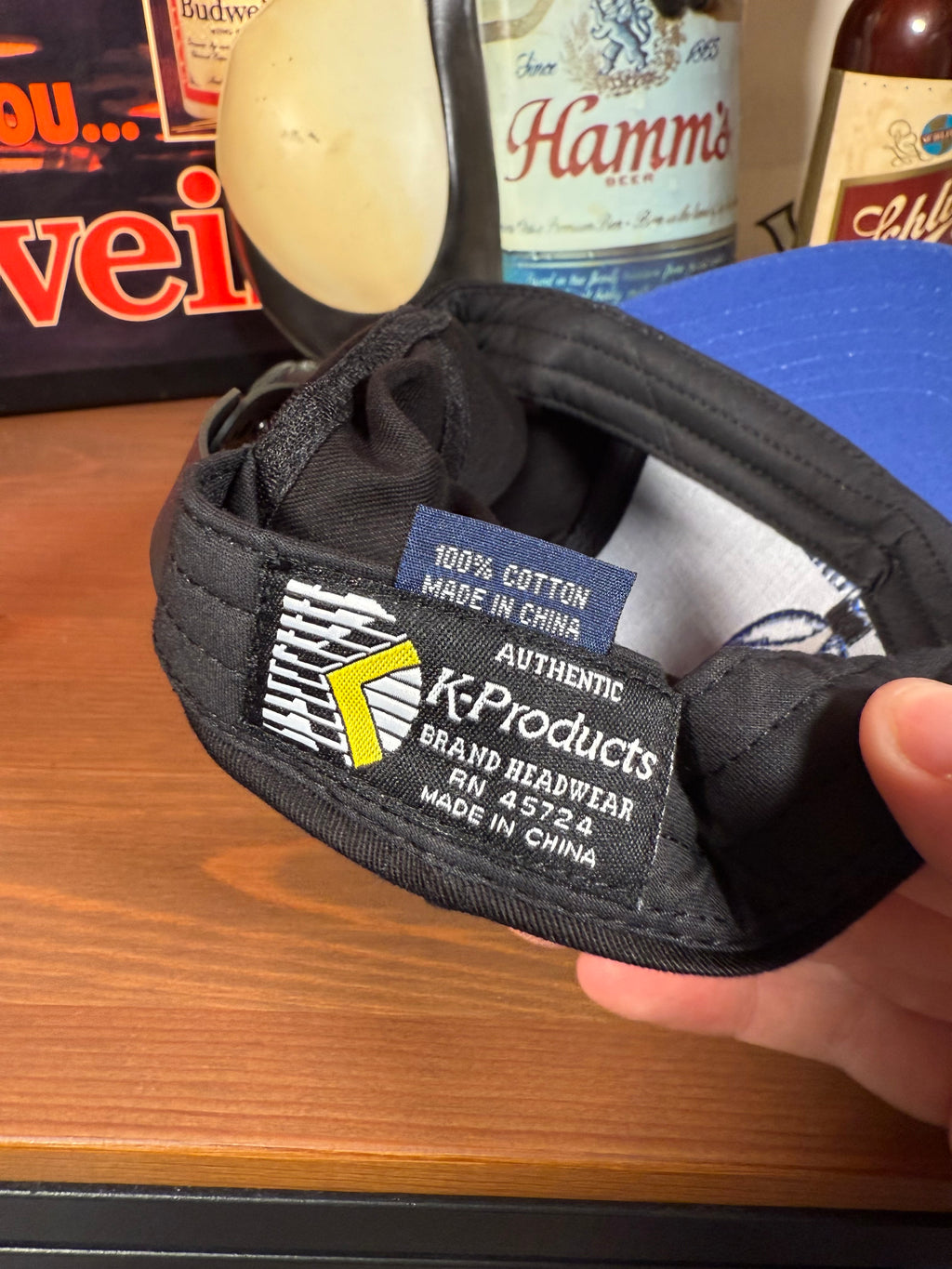 Vintage Y2K New Holland Blue and Black K Products Hat
