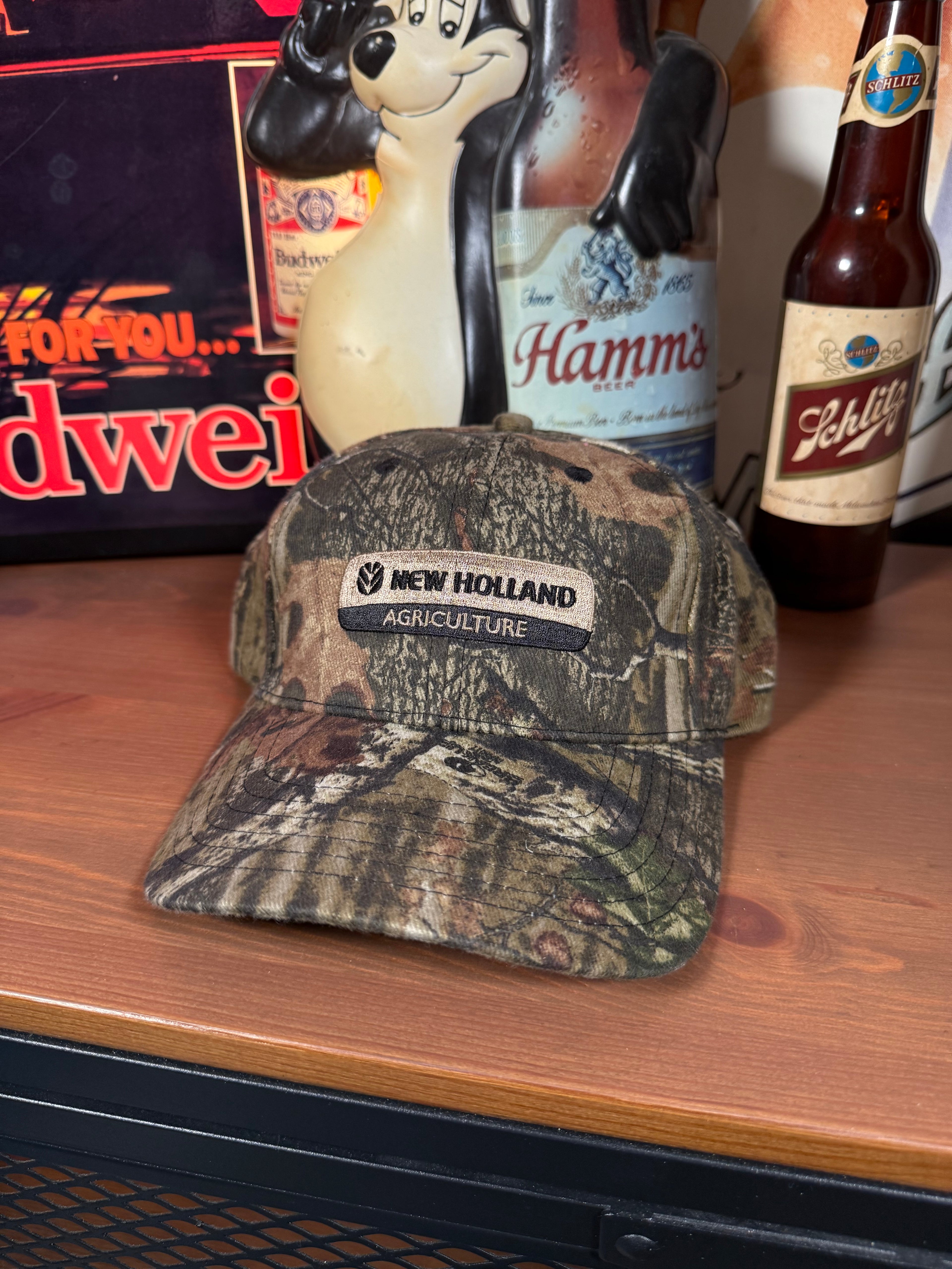 Vintage Y2K New Holland Agriculture Realtree Camo Hat