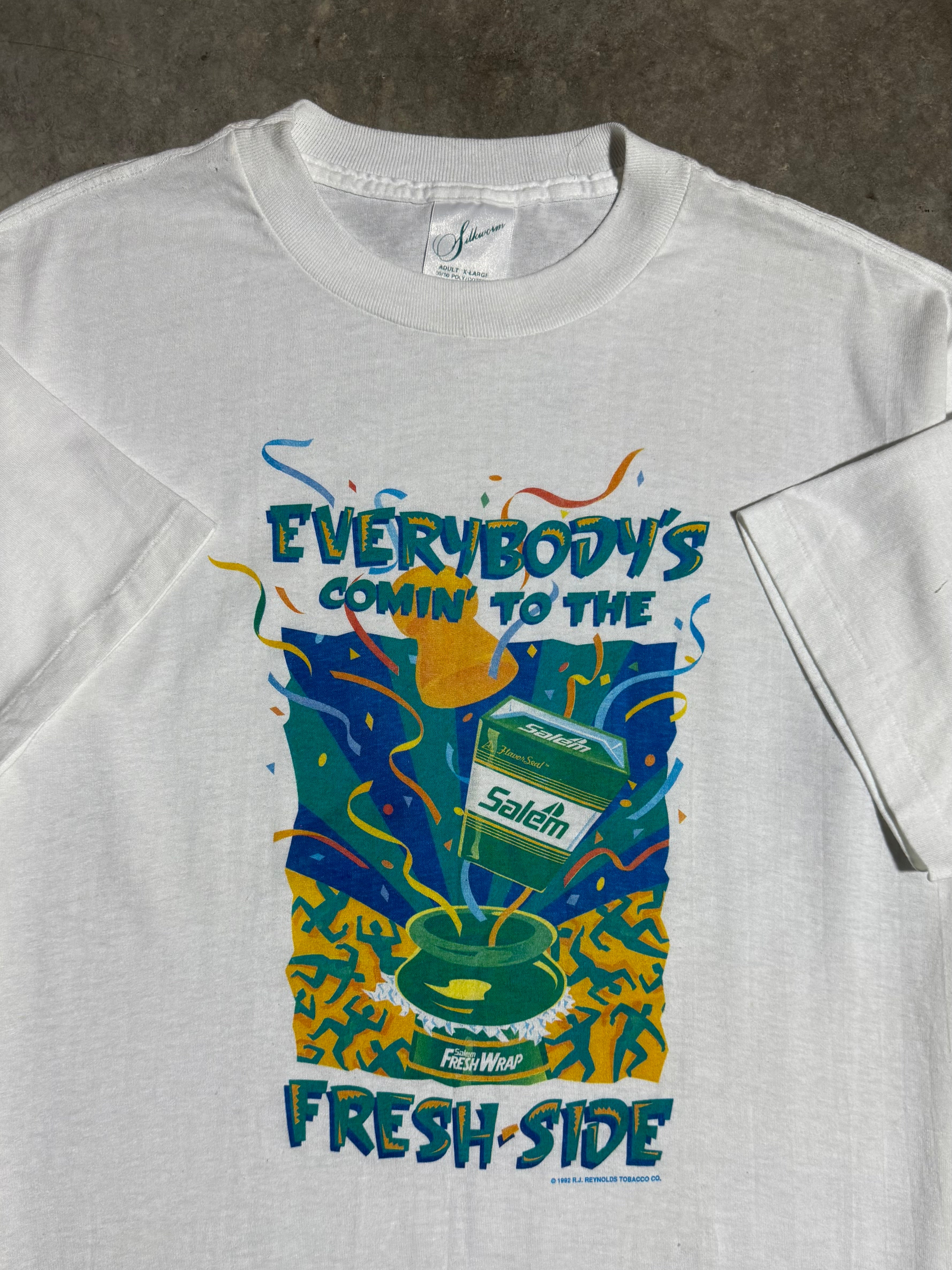 Vintage 1992 Salem Cigs Fresh Side T-Shirt (L/XL)