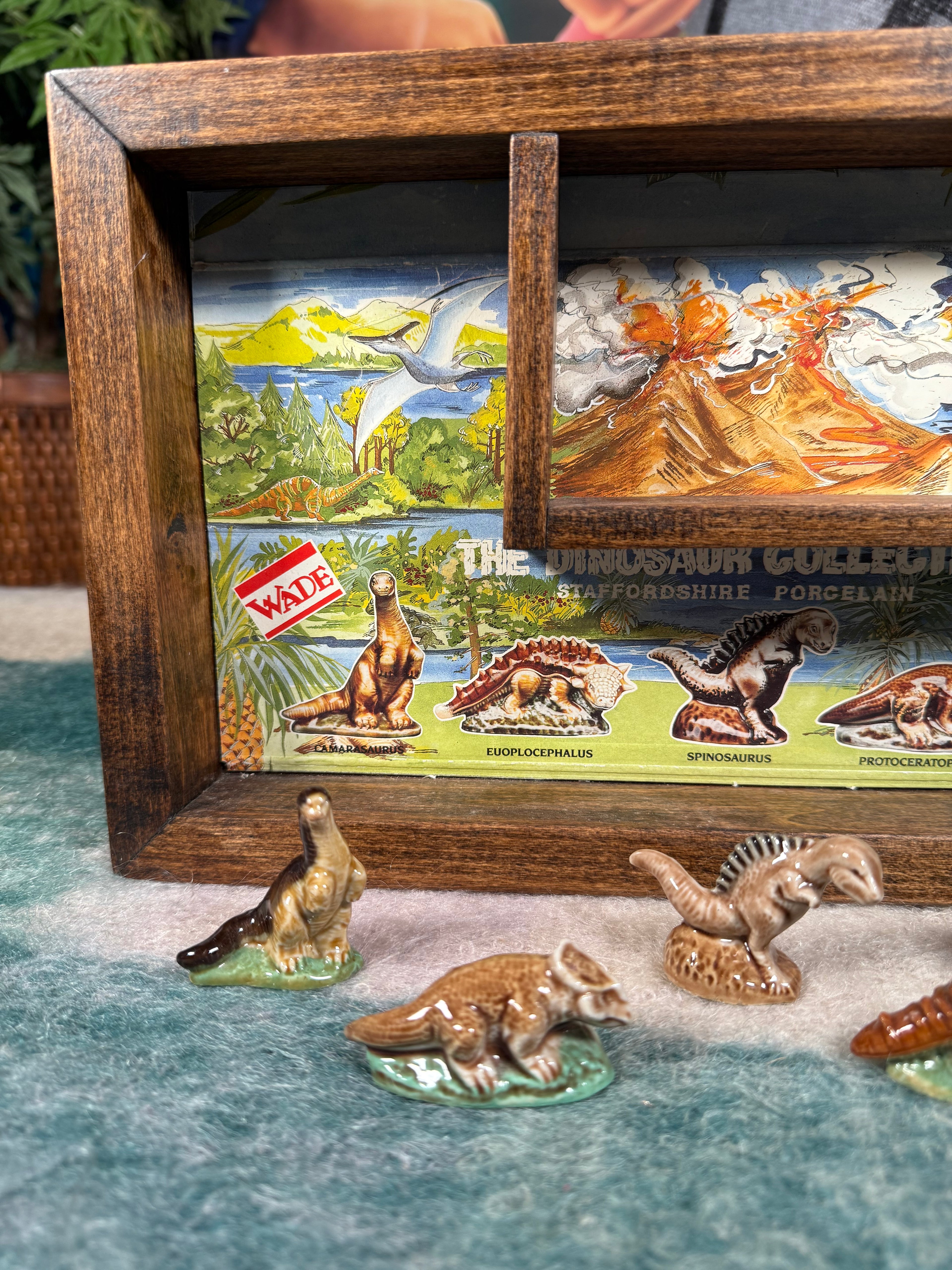 Vintage Porcelain Dinosaur Set and Display